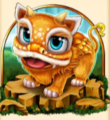 Символ игрового автомата Little Dragons Оранжевый дракон